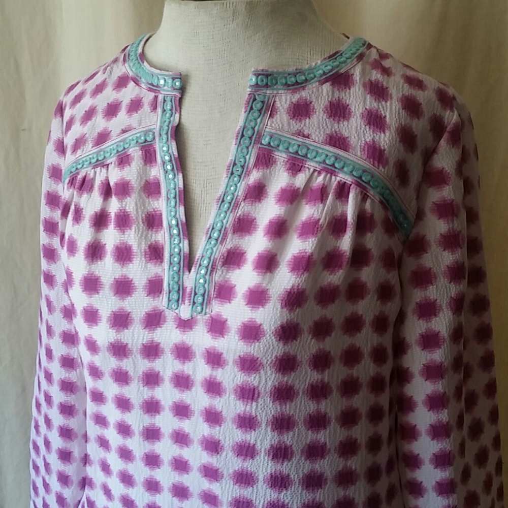 100% silk Vineyard Vines Indian tunic dress